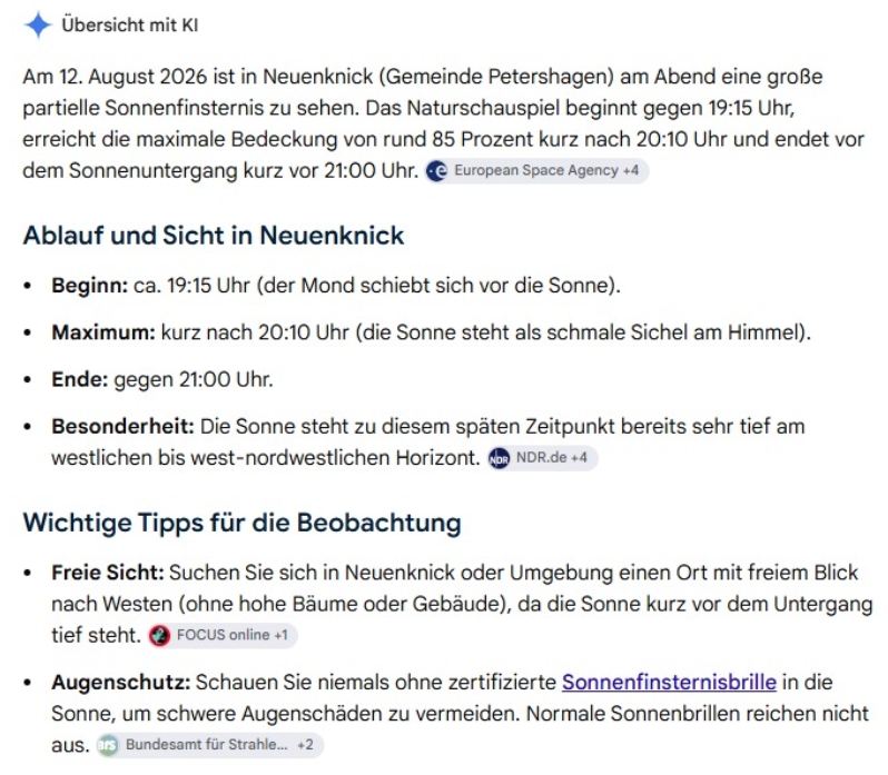 Sonnenfinsternis am 12 08 2026 KI